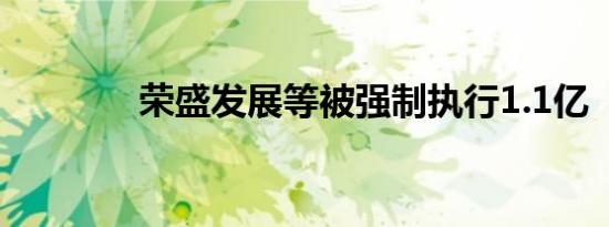 荣盛发展等被强制执行1.1亿