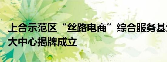 上合示范区“丝路电商”综合服务基地启用五大中心揭牌成立