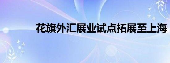 花旗外汇展业试点拓展至上海