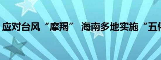 应对台风“摩羯” 海南多地实施“五停一关”