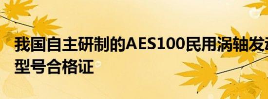 我国自主研制的AES100民用涡轴发动机获颁型号合格证