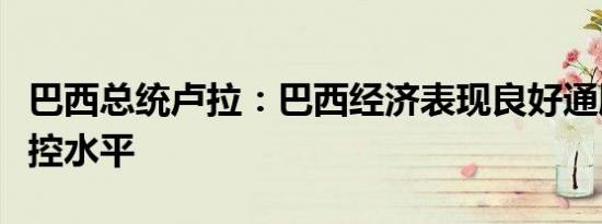 巴西总统卢拉：巴西经济表现良好通胀处于受控水平