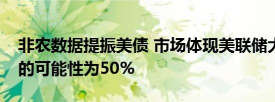 非农数据提振美债 市场体现美联储大幅降息的可能性为50%