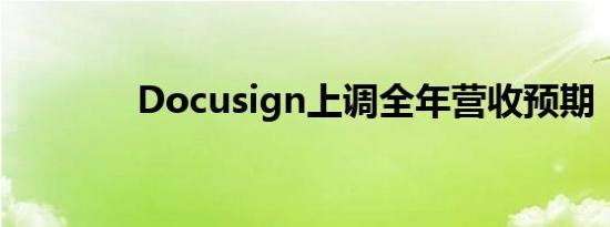 Docusign上调全年营收预期