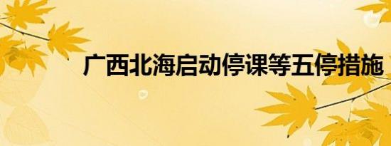 广西北海启动停课等五停措施