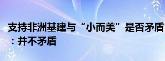 支持非洲基建与“小而美”是否矛盾？外交部：并不矛盾