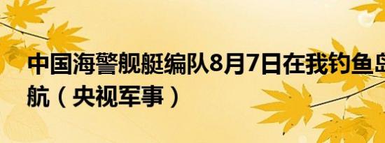 中国海警舰艇编队8月7日在我钓鱼岛领海巡航（央视军事）