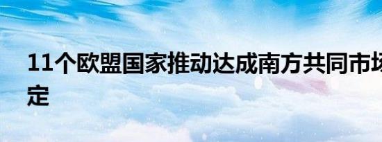 11个欧盟国家推动达成南方共同市场贸易协定