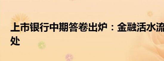 上市银行中期答卷出炉：金融活水流向“实”处
