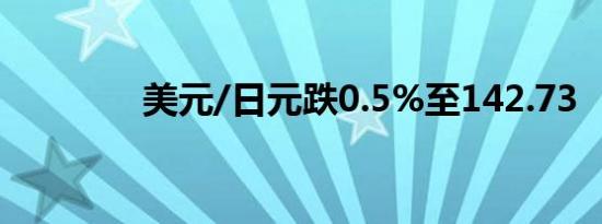 美元/日元跌0.5%至142.73