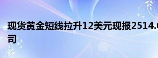 现货黄金短线拉升12美元现报2514.6美元/盎司
