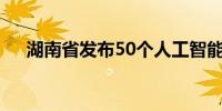 湖南省发布50个人工智能典型应用场景