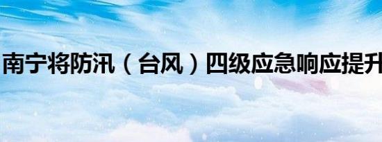 南宁将防汛（台风）四级应急响应提升至三级