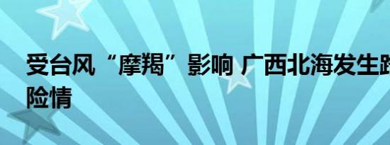 受台风“摩羯”影响 广西北海发生路树倒伏险情