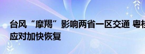 台风“摩羯”影响两省一区交通 粤桂琼积极应对加快恢复