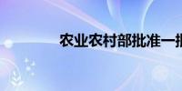 农业农村部批准一批新兽药