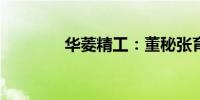 华菱精工：董秘张育书辞职