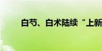 白芍、白术陆续“上新”价格翻倍