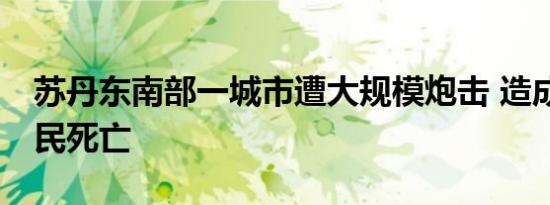苏丹东南部一城市遭大规模炮击 造成21名平民死亡