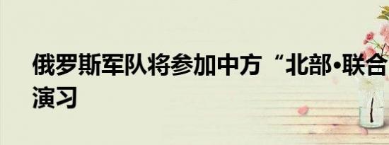 俄罗斯军队将参加中方“北部·联合-2024”演习