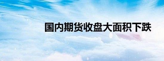 国内期货收盘大面积下跌