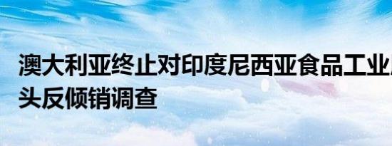 澳大利亚终止对印度尼西亚食品工业用菠萝罐头反倾销调查