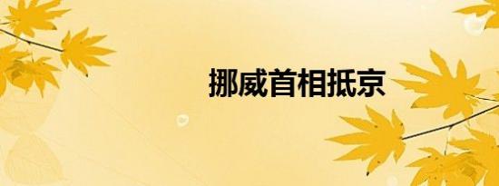 挪威首相抵京