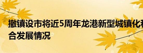 撤镇设市将近5周年龙港新型城镇化和城乡融合发展情况
