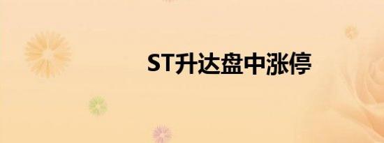 ST升达盘中涨停