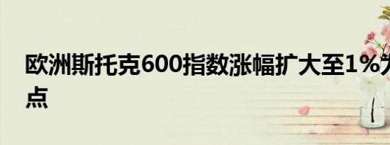 欧洲斯托克600指数涨幅扩大至1%为盘中高点
