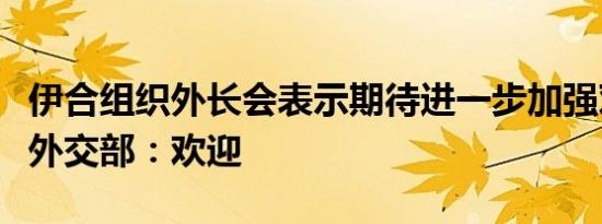 伊合组织外长会表示期待进一步加强对华合作外交部：欢迎