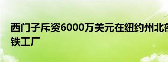 西门子斥资6000万美元在纽约州北部建造高铁工厂