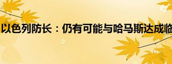 以色列防长：仍有可能与哈马斯达成临时停火