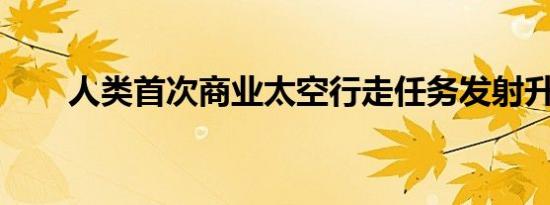 人类首次商业太空行走任务发射升空