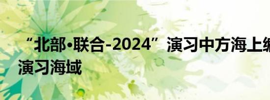 “北部·联合-2024”演习中方海上编队抵达演习海域