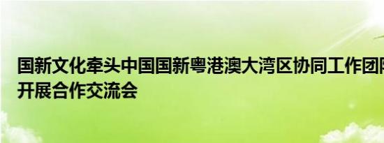 国新文化牵头中国国新粤港澳大湾区协同工作团队与珠海市开展合作交流会