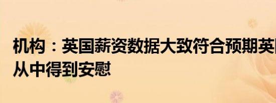 机构：英国薪资数据大致符合预期英国央行将从中得到安慰