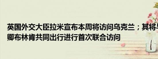 英国外交大臣拉米宣布本周将访问乌克兰；其将与美国国务卿布林肯共同出行进行首次联合访问