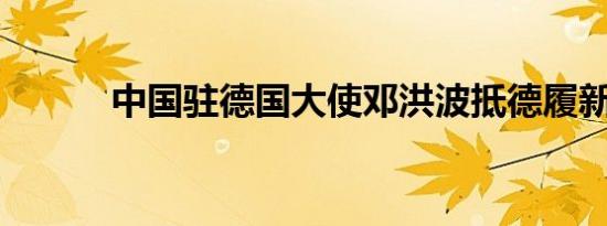 中国驻德国大使邓洪波抵德履新