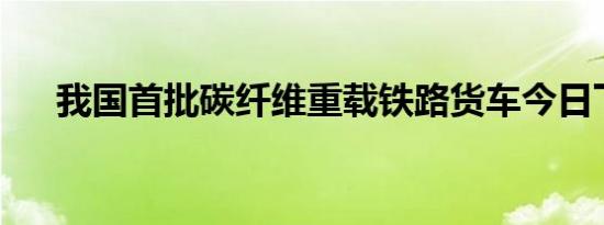 我国首批碳纤维重载铁路货车今日下线