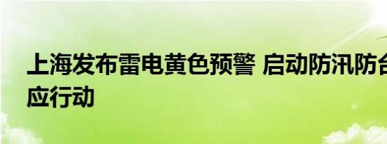 上海发布雷电黄色预警 启动防汛防台Ⅳ级响应行动