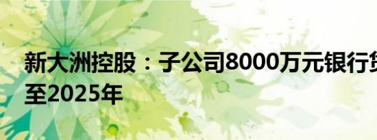 新大洲控股：子公司8000万元银行贷款展期至2025年