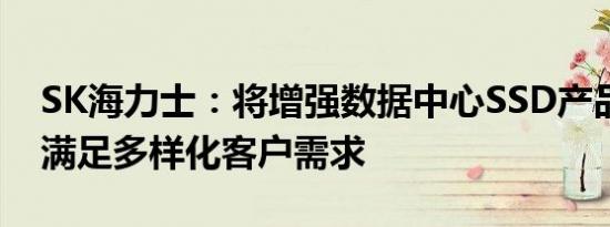 SK海力士：将增强数据中心SSD产品组合以满足多样化客户需求