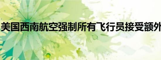 美国西南航空强制所有飞行员接受额外的培训