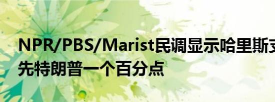 NPR/PBS/Marist民调显示哈里斯支持率领先特朗普一个百分点
