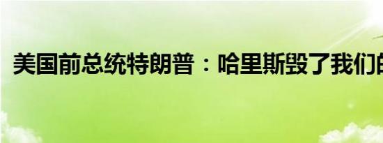 美国前总统特朗普：哈里斯毁了我们的国家