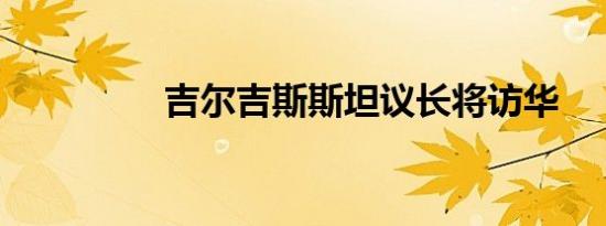吉尔吉斯斯坦议长将访华
