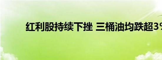 红利股持续下挫 三桶油均跌超3%