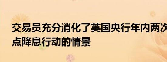交易员充分消化了英国央行年内两次25个基点降息行动的情景