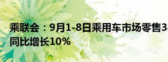 乘联会：9月1-8日乘用车市场零售38.8万辆 同比增长10%